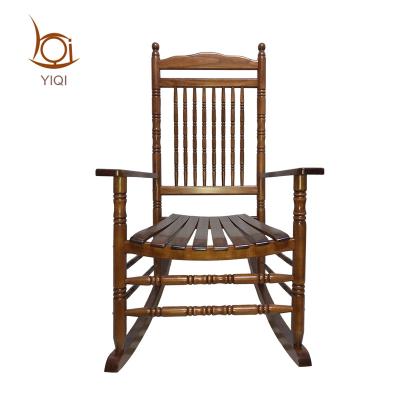 China Classic OEM Design Support Garden Porch All Weather Use Leisure Wooden Rocking Chair for sale