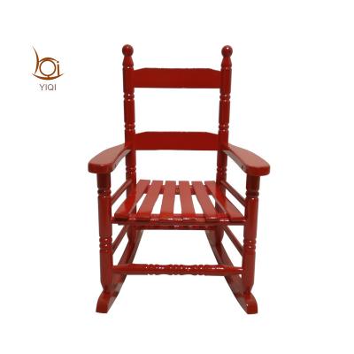 China Outdoor Children's Wooden Rocking Rocking Chair Baby Beautiful for sale