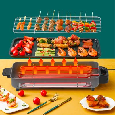 China Smokeless Not Easily Cleaned Raclette Grill Machine Household Smokeless Stick Coating Detachable Electric Non-stick Pan Grill for sale