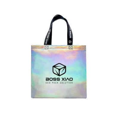 China Custom Recyclable Foldable Non Woven Shopping Bag Pink Eco Reusing Non Woven Printing Bags Customized LOGO Style for sale