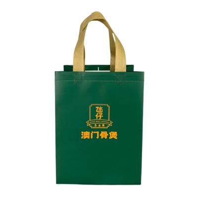 China Fashion Recyclable Durable Durable Eco-Friendly Portable Waterproof Nonwoven Shopping Bag Customized Shopping Bag With Handle for sale