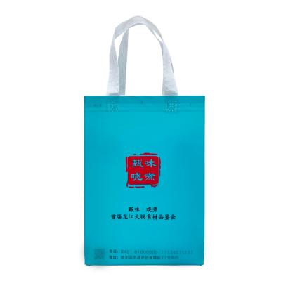 China Laminated and Customized Recyclable Promotional Waterproof Portable Biodegradable Breathable PP Nonwoven Bag for Food for sale