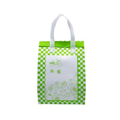 China High Quality Disposable Food Packaging Nonwoven Bag Recyclable Tote Color Bag PP Woven With Printing For Food Delivery for sale