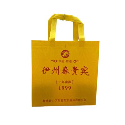 China Eco-Friendly Recyclable Hot Sale Supermarket Large Rack Non Woven Biodegradable Foldable Reusable Grocery Bags For Wine for sale