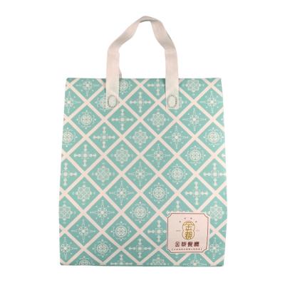 China Original Factory Fashionable Reusable Grocery Store Recyclable Laminated Affordable RPET Handle Non Woven Bag For Food for sale