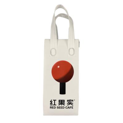 China Best selling high quality recyclable and RPET breathable portable durable eco-friendly handle non woven bag for food for sale