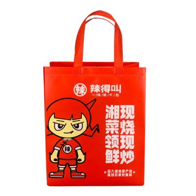 China Fashion Recyclable Style Waterproof Thermal Insulated Reusable Non Woven Shopping Bag With Customize Logo For Takeaway for sale