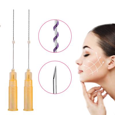 China Skin Tighten Korea Spa High Quality Medical Thread Double Screw 26G 60mm Use Pdo Hilos With Sharp Needle for sale