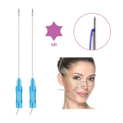 China PDO Korea Good Quality Beauty Salon Use Pdo 6d Tooth Lift Wire 23G 60mm For Cheek Lift for sale