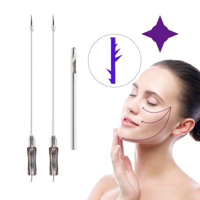 China Face.Breast Hilos Back Body Skin Lifting 19G 120mm Pdo Tooth 4d Wire With W Blunt Needle for sale