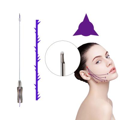 China Best Selling Face.Breast Facelift 19G 120mm 3D Tooth Pdo Hilos Tensores Wire With L Type Needle for sale