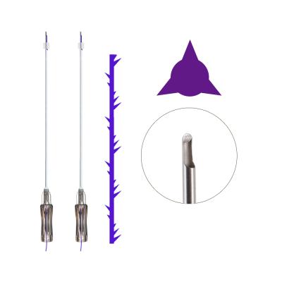 China Absorbable Barbed Tooth 3D L Type Hilo Pdo Needle Korea Face.Breast 19G 60mm Face.Breast Line 60mm Thread for sale