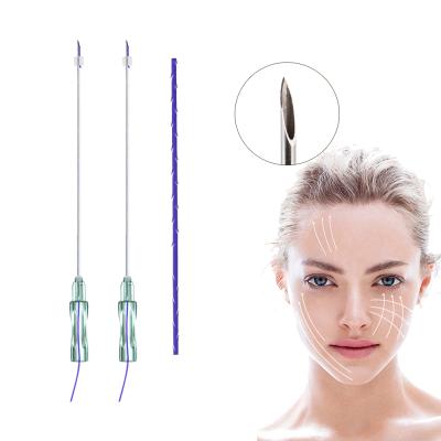 China Face.Breast Beauty Skin Products Pdo Lift Thread Sharp Tooth 4-1 21G 50mm Needle For Body Skin Lifting for sale