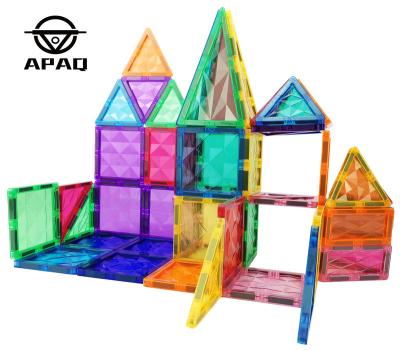 China APAQ Plastic Magnetic Building Blocks Set For Children Kids Toys Educational Kindergarten School Learning Game for sale