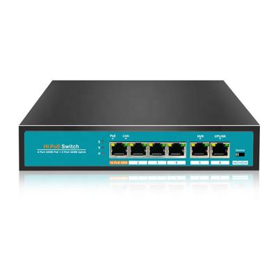 China Poe switches 4+2 national standard hi 4port poe switch 100m ethernet switch for network monitor 11 for sale