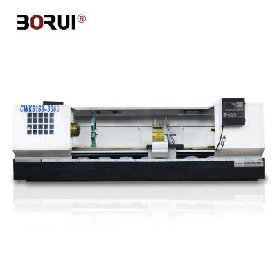 China cnc lathe machine for metal pipe threading lathe bar feeder cnc lathe CWK6163 en venta