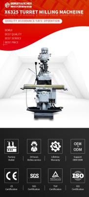 中国 Advanced Standing Fraiseuse Milling Machine Tools X6325 販売のため