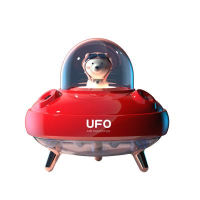 China Car UFO Home Appliances Essential Oil Double Personal Ultrasonic Jet Air Humidifier Colorful Night Light OEM New for sale