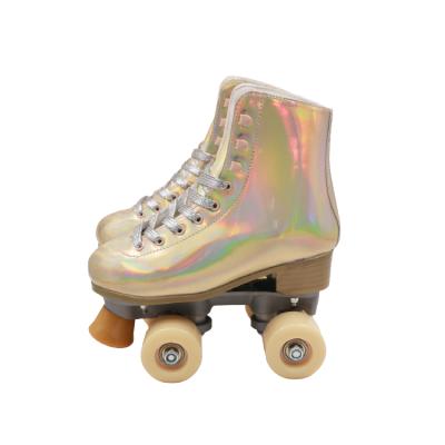 China High Quality Synthetic Built-in Adjustable Snap Skates PVC Leather+velvet Safe Rollers Skate for sale