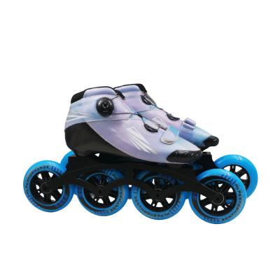 China Plastic shell +comfortable mesh professional adjustable carbon fiber brand integrated skate for sale