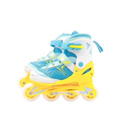 China Plastic Shell +Comfortable Mesh Customized Design Wholesale Integrated Roller Skates Promote Cheap Children's Sports Roller Skates Shoes for sale