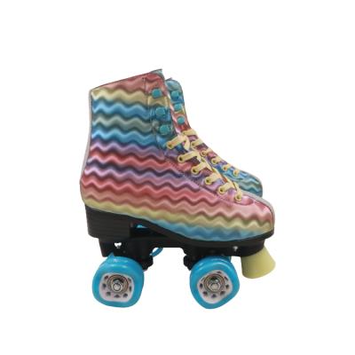 China Synthetic PVC Leather+velvet Professional Manufacture Durable Adjustable Roller Skate Shoes Kids for sale