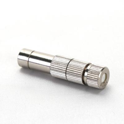 China Quick Installation 6mm Connection Low Pressure Hollow Cone Mist Brass Plating Fine Spray Nozzle for sale