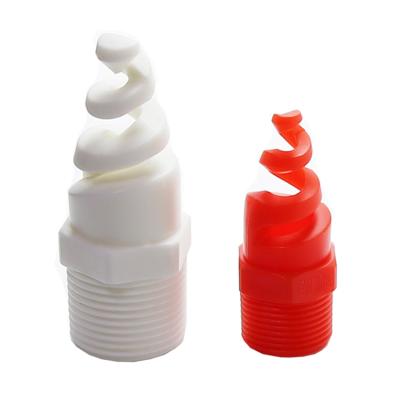 China Coolant 1/4 to 4 Inch PP Exhaust Gas Purifier White Plastic Spiral Spray Nozzle for sale