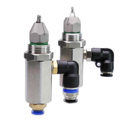 China Fine Droplet Stainless Steel SV882 60 Degree 1/4 Micron Ultrasonic Air Spray Dry Mist Spray Nozzle for sale