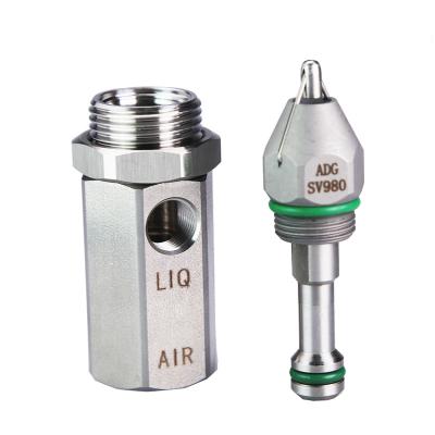 China Stainless Steel Dry Ultrasonic Air Mist Dust Suppression Mist Spray Nozzle for sale