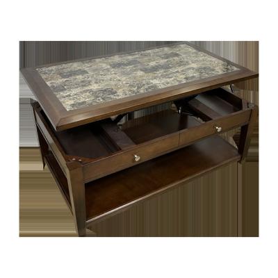 China Adjustable coffee table (height) of modern multifunctional wooden adjustable coffee table living room for sale