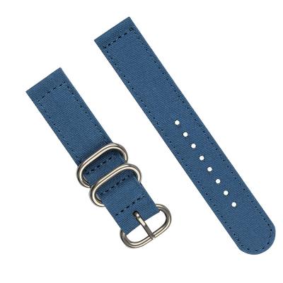 China Zulu Canvas Strap Watch Band , 22mm Unisex Watch Wrist Strap for sale