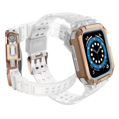 China 38 42mm Luxe Twee de Kleur Geïntegreerde Waterdichte Componenten van TPU voor Apple-Horloge Te koop