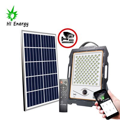 China With IP Camera HiEnergy Radar Detector Solar Flood Light With CCTV wifi IP Camera 100W 200W 300W 400W for sale