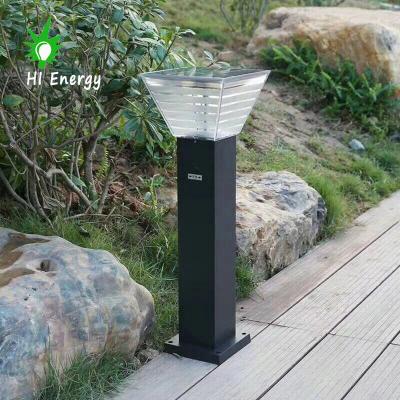 China Residential Aluminum Outdoor Light Garden Lawn Lawn Solar HiEnergy Bollard Light Solar Bollard Lamp for sale