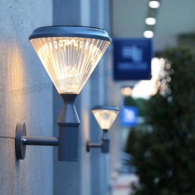 China Outdoor Solar Wall Light Garden HiEnergy Aluminum Alloy Solar Power Led Lamp Porch Waterproof Smart Wall Lamp 3W 5W for sale