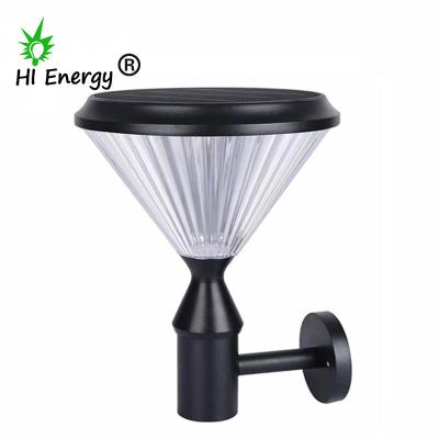 China Outdoor Solar Wall Lighting Modern Design 2022 Polycarbonate HiEnergy Garden Wall Light Waterproof Solar Cell New Model for sale