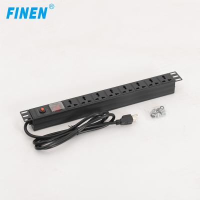 Cina 19 inch network cabinet Universal Type PDU-Universal port Black 19 inch sever rack cabinet in vendita