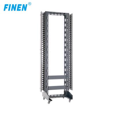 China Economy 19 inch 2posts network open rack for server DVR Galva clean Al-Zn coated steel plate 2.0mm for sale