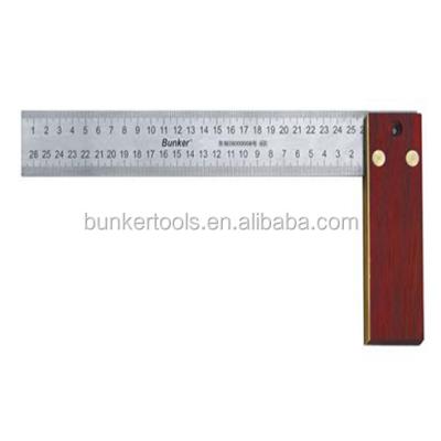 China Stainless steel angle square with red wooden handle for sale