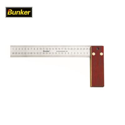 China Industrial Custom Red Wooden Angle Carpenter Handle Square Ruler Square Ruler for sale