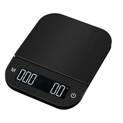 China Viable Electronic Kitchen Scale 3kg Coffee Timer LED Digital Measuring Tools With Coffee Smart Mode Auto Tare for sale