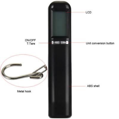 China 40kg/10g Portable LCD Display Digital Hanging Fishing Weighing Hook Mini Luggage Scale NS-8 for sale