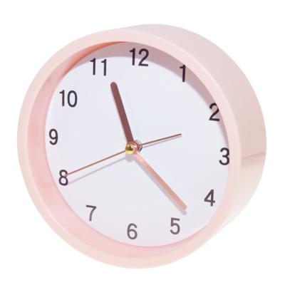 China T138 Minimalist Desk Suppliers Decorate For Man Home Mechanical Analog Wall Movements Quartz Desk Alarm Clock for sale