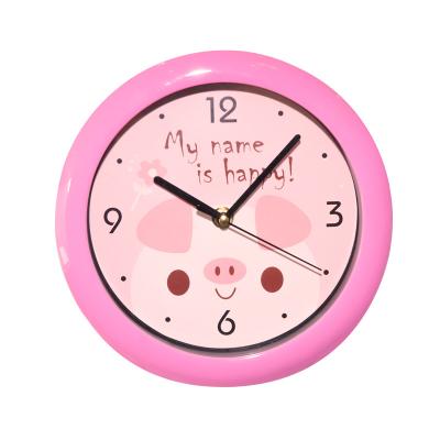 China W107 CREATIVE Cheap 8 Inch Mechanic Plastic Bedroom Living Room Decor Cartoon Sleep Home Kid For Kids Wall Clock for sale