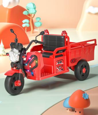 China Batteries Powered Children's Electric Belt Sitting Double Baby Can Large Remote Control Toy Tricycle With Bucket for sale