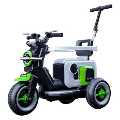 China Batteries Powered Children Can Sit On Male And Female Baby Electric Motorcycles With Guardrails Can Push Stroller Battery Car for sale