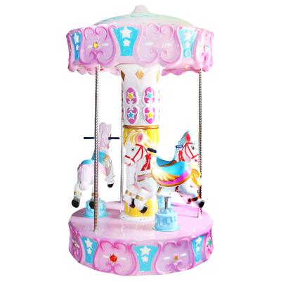 China Factory direct sale video game city entertainment equipment small children's game recreational indoor three person carousel for sale