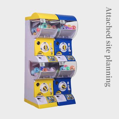 China Electric 2Player Double Decker Bus Gashapon Coin Pusher Recreational Pusher Machine for Kids Doll Toy Crane Machine High Quality in Guangzhou for sale