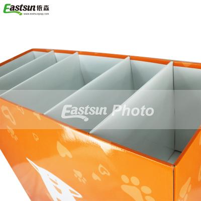 China OEM orders and customer-made artwork are welcome countertop point of sale display ground heap promotion rack bin for sale